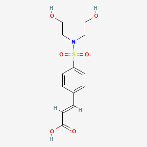 molecular formula C13H17NO6S B5727119 3-(4-{[bis(2-hydroxyethyl)amino]sulfonyl}phenyl)acrylic acid 