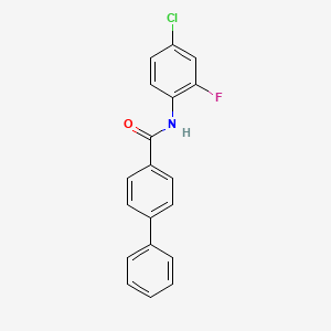 molecular formula C19H13ClFNO B5727126 N-(4-chloro-2-fluorophenyl)-4-biphenylcarboxamide 
