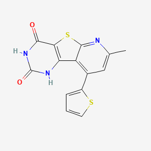 molecular formula C14H9N3O2S2 B5727129 2-hydroxy-7-methyl-9-(2-thienyl)pyrido[3',2':4,5]thieno[3,2-d]pyrimidin-4(3H)-one 