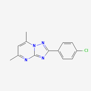 molecular formula C13H11ClN4 B5727145 2-(4-氯苯基)-5,7-二甲基[1,2,4]三唑并[1,5-a]嘧啶 