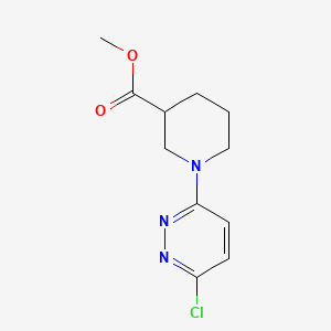 molecular formula C11H14ClN3O2 B572715 1-(6-氯-3-哒嗪基)哌啶-3-甲酸甲酯 CAS No. 1208086-32-1