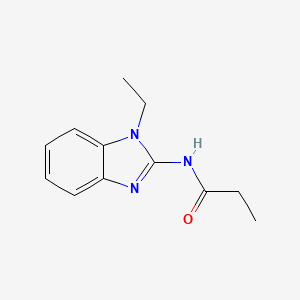 molecular formula C12H15N3O B5727152 N-(1-ethyl-1H-benzimidazol-2-yl)propanamide 