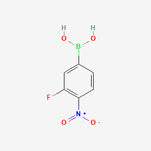 molecular formula C6H5BFNO4 B572716 (3-氟-4-硝基苯基)硼酸 CAS No. 1350451-69-2