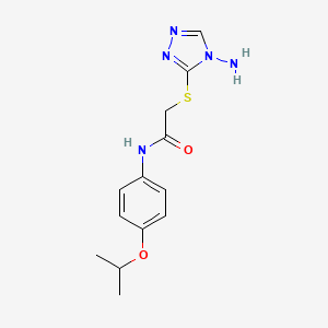 molecular formula C13H17N5O2S B5727161 2-[(4-amino-4H-1,2,4-triazol-3-yl)thio]-N-(4-isopropoxyphenyl)acetamide 