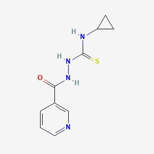 molecular formula C10H12N4OS B5727169 N-cyclopropyl-2-(3-pyridinylcarbonyl)hydrazinecarbothioamide 