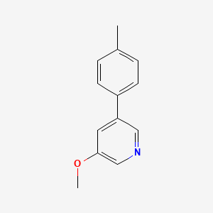 molecular formula C13H13NO B572717 3-甲氧基-5-(4-甲基苯基)吡啶 CAS No. 1373233-04-5