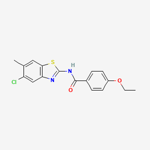 molecular formula C17H15ClN2O2S B5727175 N-(5-chloro-6-methyl-1,3-benzothiazol-2-yl)-4-ethoxybenzamide 