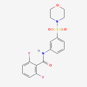 molecular formula C17H16F2N2O4S B5727194 2,6-difluoro-N-[3-(4-morpholinylsulfonyl)phenyl]benzamide 