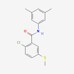 molecular formula C16H16ClNOS B5727201 2-chloro-N-(3,5-dimethylphenyl)-5-(methylthio)benzamide 