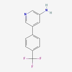 molecular formula C12H9F3N2 B572721 5-(4-(三氟甲基)苯基)吡啶-3-胺 CAS No. 1225829-49-1