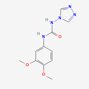 molecular formula C11H13N5O3 B5727216 N-(3,4-dimethoxyphenyl)-N'-4H-1,2,4-triazol-4-ylurea 