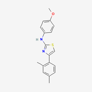 molecular formula C18H18N2OS B5727218 4-(2,4-dimethylphenyl)-N-(4-methoxyphenyl)-1,3-thiazol-2-amine CAS No. 5658-31-1