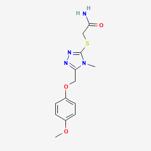 molecular formula C13H16N4O3S B5727220 2-({5-[(4-methoxyphenoxy)methyl]-4-methyl-4H-1,2,4-triazol-3-yl}thio)acetamide 