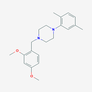 molecular formula C21H28N2O2 B5727235 1-(2,4-dimethoxybenzyl)-4-(2,5-dimethylphenyl)piperazine 
