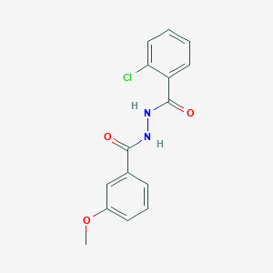 molecular formula C15H13ClN2O3 B5727240 2-chloro-N'-(3-methoxybenzoyl)benzohydrazide 