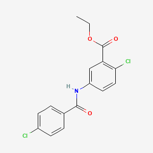 molecular formula C16H13Cl2NO3 B5727246 ethyl 2-chloro-5-[(4-chlorobenzoyl)amino]benzoate CAS No. 694518-01-9