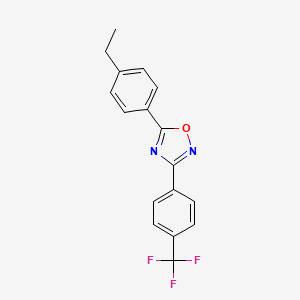 molecular formula C17H13F3N2O B5727258 5-(4-ethylphenyl)-3-[4-(trifluoromethyl)phenyl]-1,2,4-oxadiazole 