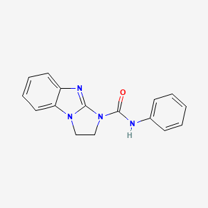 molecular formula C16H14N4O B5727270 N-phenyl-2,3-dihydro-1H-imidazo[1,2-a]benzimidazole-1-carboxamide 