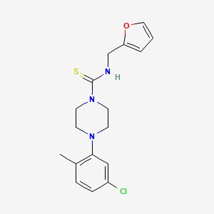 4-(5-chloro-2-methylphenyl)-N-(2-furylmethyl)-1-piperazinecarbothioamide