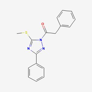 molecular formula C17H15N3OS B5727278 5-(methylthio)-3-phenyl-1-(phenylacetyl)-1H-1,2,4-triazole 