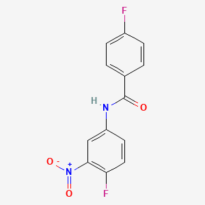 molecular formula C13H8F2N2O3 B5727286 4-fluoro-N-(4-fluoro-3-nitrophenyl)benzamide 