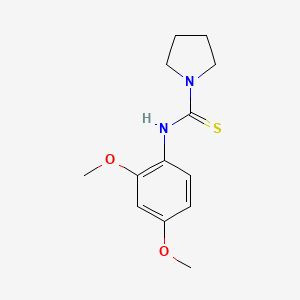 molecular formula C13H18N2O2S B5727303 N-(2,4-dimethoxyphenyl)-1-pyrrolidinecarbothioamide 