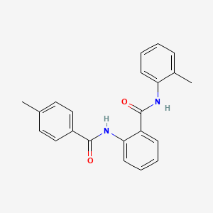 molecular formula C22H20N2O2 B5727309 2-[(4-methylbenzoyl)amino]-N-(2-methylphenyl)benzamide 