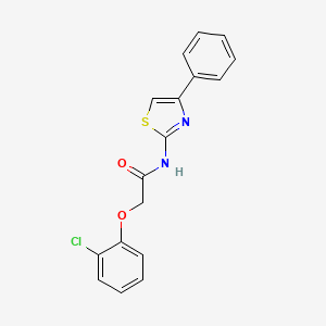molecular formula C17H13ClN2O2S B5727314 2-(2-chlorophenoxy)-N-(4-phenyl-1,3-thiazol-2-yl)acetamide 