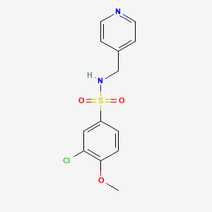 molecular formula C13H13ClN2O3S B5727318 3-chloro-4-methoxy-N-(4-pyridinylmethyl)benzenesulfonamide 