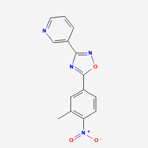 molecular formula C14H10N4O3 B5727322 3-[5-(3-methyl-4-nitrophenyl)-1,2,4-oxadiazol-3-yl]pyridine 