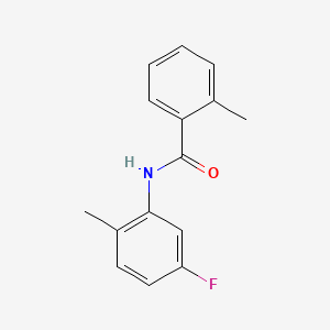 molecular formula C15H14FNO B5727330 N-(5-fluoro-2-methylphenyl)-2-methylbenzamide 