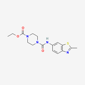 molecular formula C16H20N4O3S B5727344 ethyl 4-{[(2-methyl-1,3-benzothiazol-6-yl)amino]carbonyl}-1-piperazinecarboxylate 