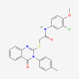 molecular formula C24H20ClN3O3S B5727371 N-(3-chloro-4-methoxyphenyl)-2-{[3-(4-methylphenyl)-4-oxo-3,4-dihydro-2-quinazolinyl]thio}acetamide 