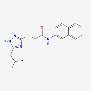 molecular formula C18H20N4OS B5727378 2-[(5-isobutyl-4H-1,2,4-triazol-3-yl)thio]-N-2-naphthylacetamide 