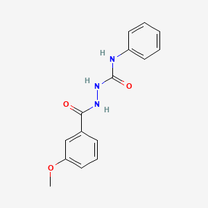 molecular formula C15H15N3O3 B5727389 2-(3-methoxybenzoyl)-N-phenylhydrazinecarboxamide 