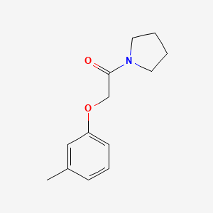molecular formula C13H17NO2 B5727396 1-[(3-methylphenoxy)acetyl]pyrrolidine 