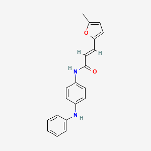 molecular formula C20H18N2O2 B5727402 N-(4-anilinophenyl)-3-(5-methyl-2-furyl)acrylamide 