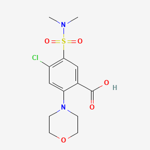 molecular formula C13H17ClN2O5S B5727406 4-chloro-5-[(dimethylamino)sulfonyl]-2-(4-morpholinyl)benzoic acid 