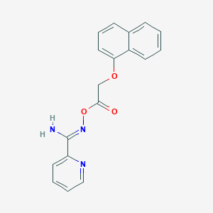 molecular formula C18H15N3O3 B5727418 N'-{[2-(1-naphthyloxy)acetyl]oxy}-2-pyridinecarboximidamide 