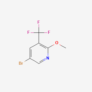 molecular formula C7H5BrF3NO B572742 5-溴-2-甲氧基-3-(三氟甲基)吡啶 CAS No. 1214377-42-0