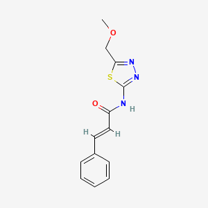 molecular formula C13H13N3O2S B5727429 N-[5-(methoxymethyl)-1,3,4-thiadiazol-2-yl]-3-phenylacrylamide 