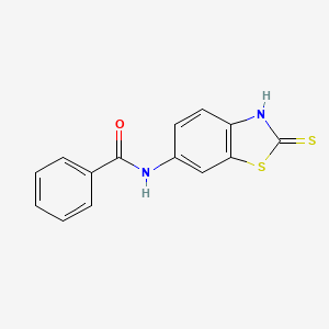 molecular formula C14H10N2OS2 B5727434 N-(2-thioxo-2,3-dihydro-1,3-benzothiazol-6-yl)benzamide 