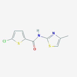 molecular formula C9H7ClN2OS2 B5727457 5-chloro-N-(4-methyl-1,3-thiazol-2-yl)-2-thiophenecarboxamide 