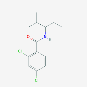 molecular formula C14H19Cl2NO B5727480 2,4-dichloro-N-(1-isopropyl-2-methylpropyl)benzamide 