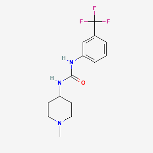 molecular formula C14H18F3N3O B5727483 N-(1-methyl-4-piperidinyl)-N'-[3-(trifluoromethyl)phenyl]urea 