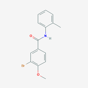 molecular formula C15H14BrNO2 B5727492 3-bromo-4-methoxy-N-(2-methylphenyl)benzamide 
