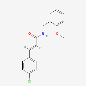 molecular formula C17H16ClNO2 B5727494 3-(4-chlorophenyl)-N-(2-methoxybenzyl)acrylamide 