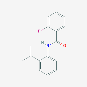 molecular formula C16H16FNO B5727515 2-fluoro-N-(2-isopropylphenyl)benzamide 