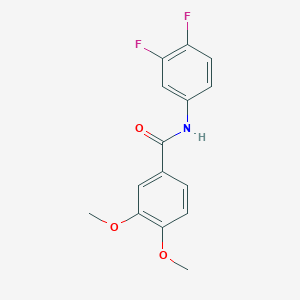 molecular formula C15H13F2NO3 B5727528 N-(3,4-difluorophenyl)-3,4-dimethoxybenzamide 