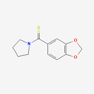 molecular formula C12H13NO2S B5727555 1-(1,3-benzodioxol-5-ylcarbonothioyl)pyrrolidine 